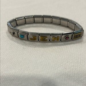 Italian Charm Bracelet Jen Friends Silver and Gold Friendship Bracelet